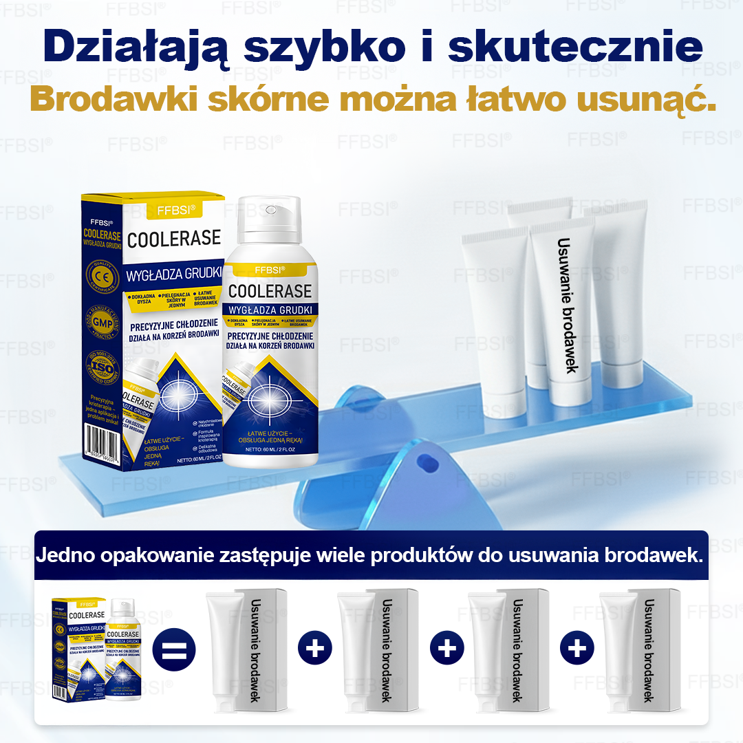 FFBSI® ❄ CoolErase Spray do regeneracji skóry  (Brodawe, Pęcherze, Wypryski, Łuszczyca, Zmiany skórne, Trądzik, Skórne narośle, Blizny, Pieprzyki)