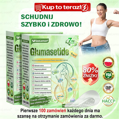 Oficjalny Sklep | 𝐆𝐞𝑒𝐿𝑒𝐦𝐨𝐧® 👩‍⚕️ 𝐆𝐥𝐮𝐦ase𝐭𝐢𝐝𝐞 𝟖 𝐰 𝟏 Smukły i Zdrowy Nano Plaster z Mikronakłuciami (Tylko raz dziennie, widoczne zmiany już w 7 dni)✅ Na otyłość, wiotką skórę, cukrzycę, bezdech senny, problemy ze stawami i wiele więcej