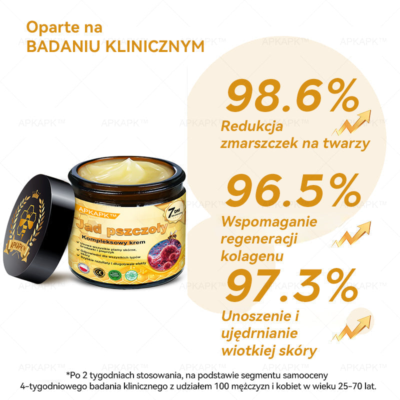 𝖠𝖯𝖪𝖠𝖯𝖪® 🐝𝗕𝗲𝗲 𝗩𝗲𝗻𝗼𝗺 𝗞𝗿𝗲𝗺 𝗻𝗮 𝗼𝗯𝗻𝗼𝘄𝗲𝗻𝗶𝗲 𝗸𝗼𝘇𝗵𝘆🐝pomaga w leczeniu problemów skórnych, takich jak: zmarszczki, blizny, plamy pigmentacyjne, rozstępy, trądzik, łuszczyca, egzema, zmiany skórne, podrażnienia, stany zapalne i inne problemy skórne