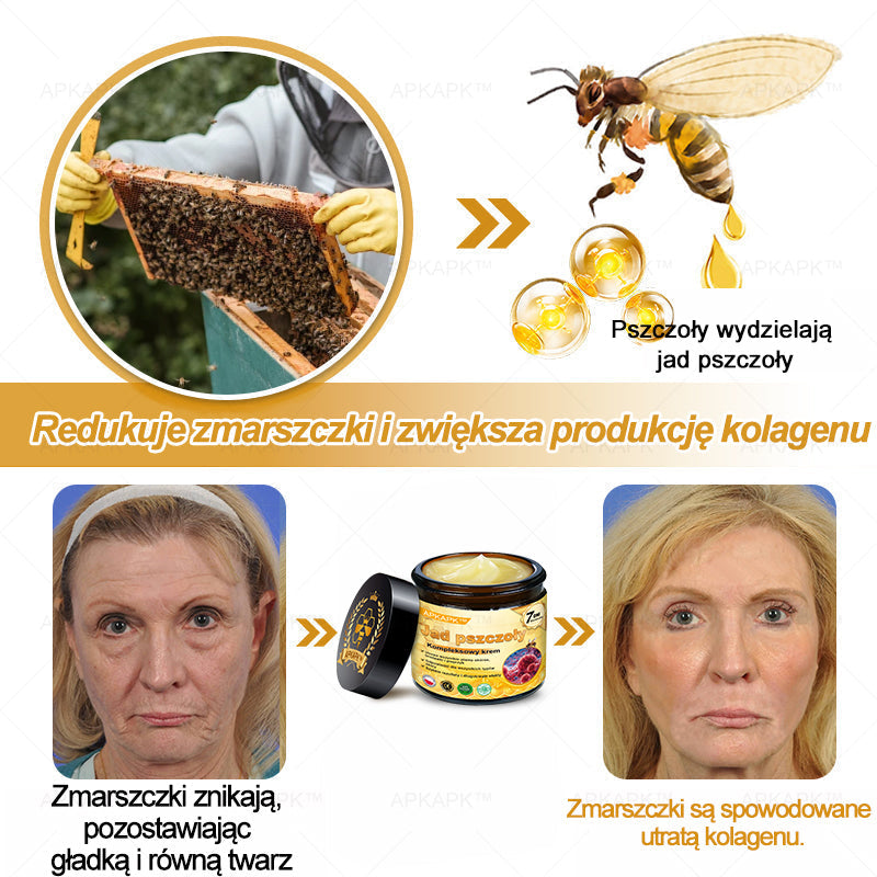 𝖠𝖯𝖪𝖠𝖯𝖪® 🐝𝗕𝗲𝗲 𝗩𝗲𝗻𝗼𝗺 𝗞𝗿𝗲𝗺 𝗻𝗮 𝗼𝗯𝗻𝗼𝘄𝗲𝗻𝗶𝗲 𝗸𝗼𝘇𝗵𝘆🐝pomaga w leczeniu problemów skórnych, takich jak: zmarszczki, blizny, plamy pigmentacyjne, rozstępy, trądzik, łuszczyca, egzema, zmiany skórne, podrażnienia, stany zapalne i inne problemy skórne