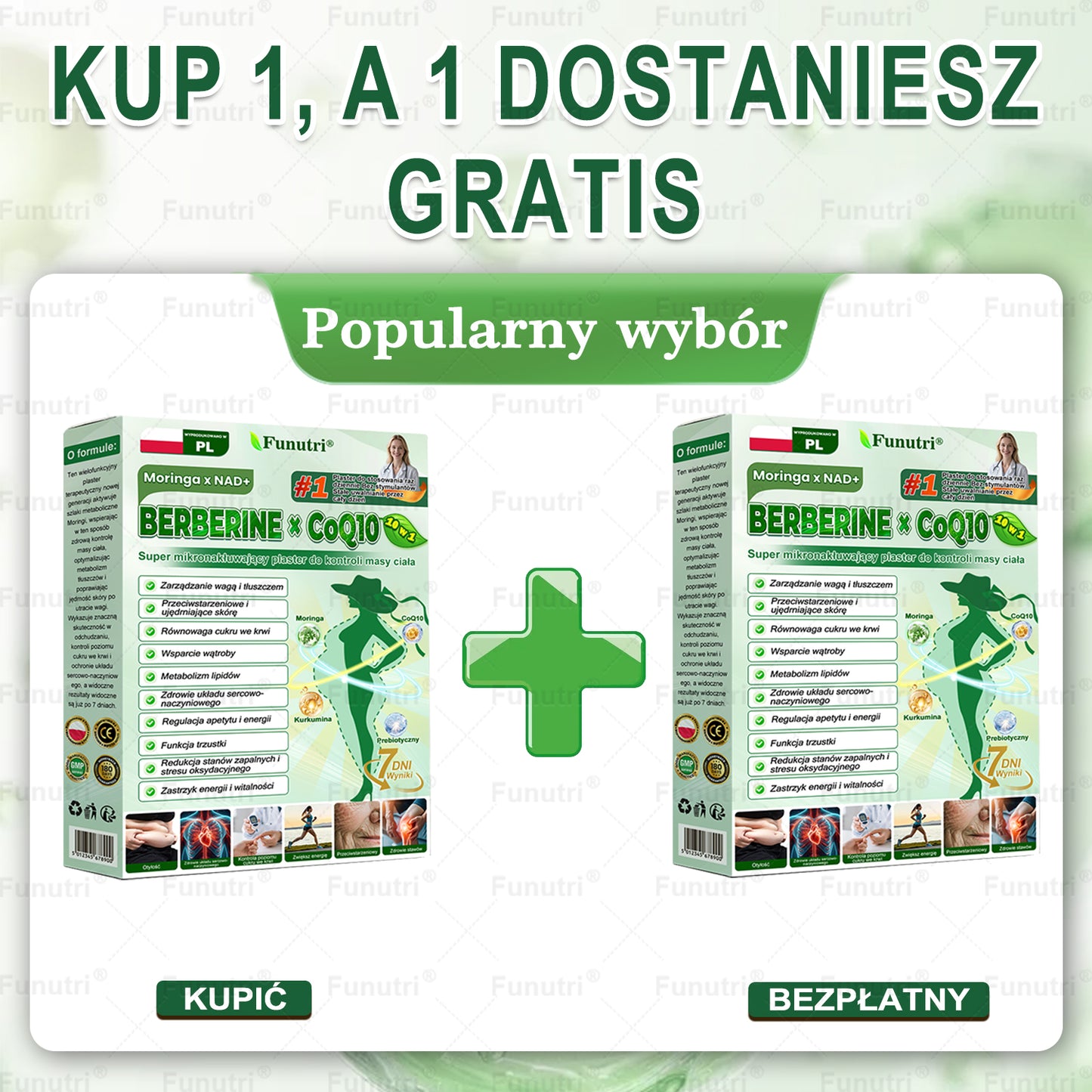 Oficjalny Sklep🥂Funutri® 10 w 1 metaboliczny wyszczuplający plaster z nanomikroigłami (Tylo raz dziennie – widoczne zmiany już w 7 dni) Wsparcie przy otyłości, cukrzycy, bezdechu sennym, problemach ze stawami i nie tylko