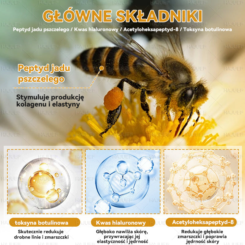 Ostatni dzień promocji: 50% zniżki - 🍯 HAJUEI® Botox Krem Przeciwzmarszczkowy z Jadłem Pszczelim
