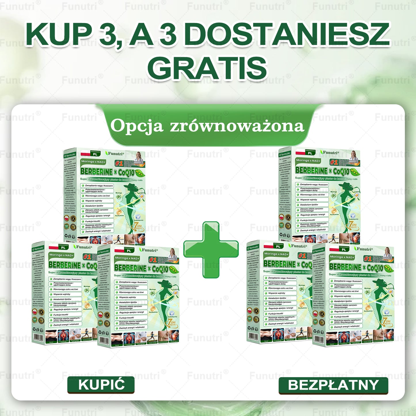Oficjalny Sklep🥂Funutri® 10 w 1 metaboliczny wyszczuplający plaster z nanomikroigłami (Tylo raz dziennie – widoczne zmiany już w 7 dni) Wsparcie przy otyłości, cukrzycy, bezdechu sennym, problemach ze stawami i nie tylko