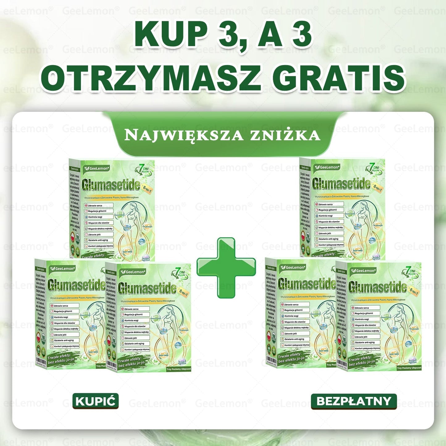 Oficjalny Sklep | 𝐆𝐞𝑒𝐿𝑒𝐦𝐨𝐧® 👩‍⚕️ 𝐆𝐥𝐮𝐦ase𝐭𝐢𝐝𝐞 𝟖 𝐰 𝟏 Smukły i Zdrowy Nano Plaster z Mikronakłuciami (Tylko raz dziennie, widoczne zmiany już w 7 dni)✅ Na otyłość, wiotką skórę, cukrzycę, bezdech senny, problemy ze stawami i wiele więcej